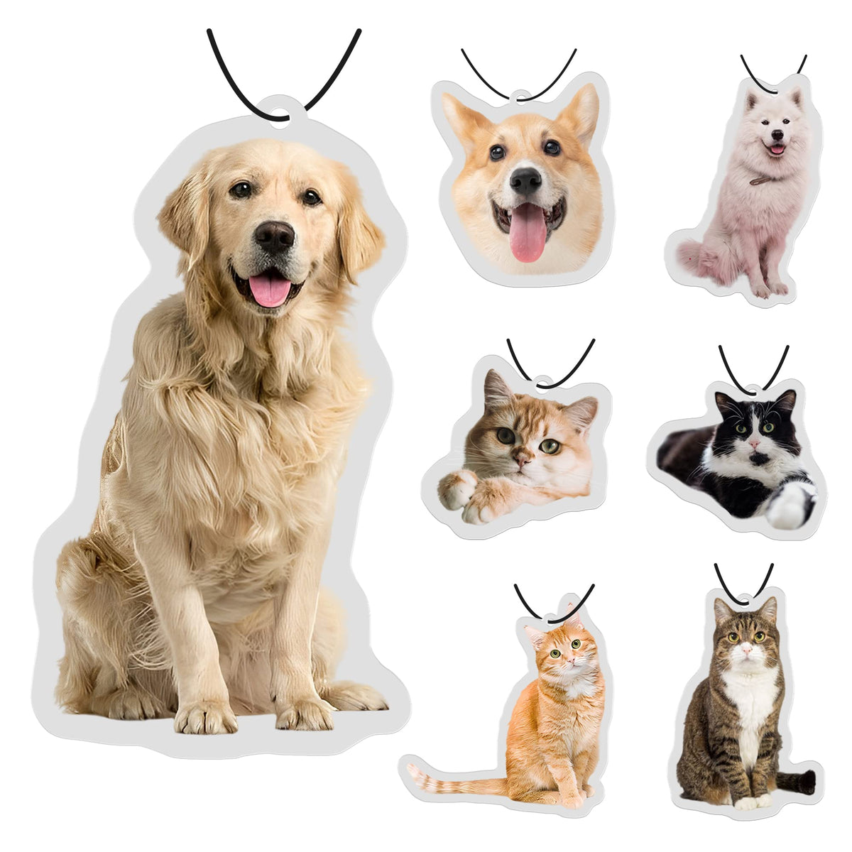 300PCS Personalized Pet Portrait Car Air Fresheners Bulk Dog Photo Air Fresheners Cat Car Decor Accessories Pet souvenir gift Scents Air Freshener Custom Bulk Items for Pet Lover (option 6:300pcs)