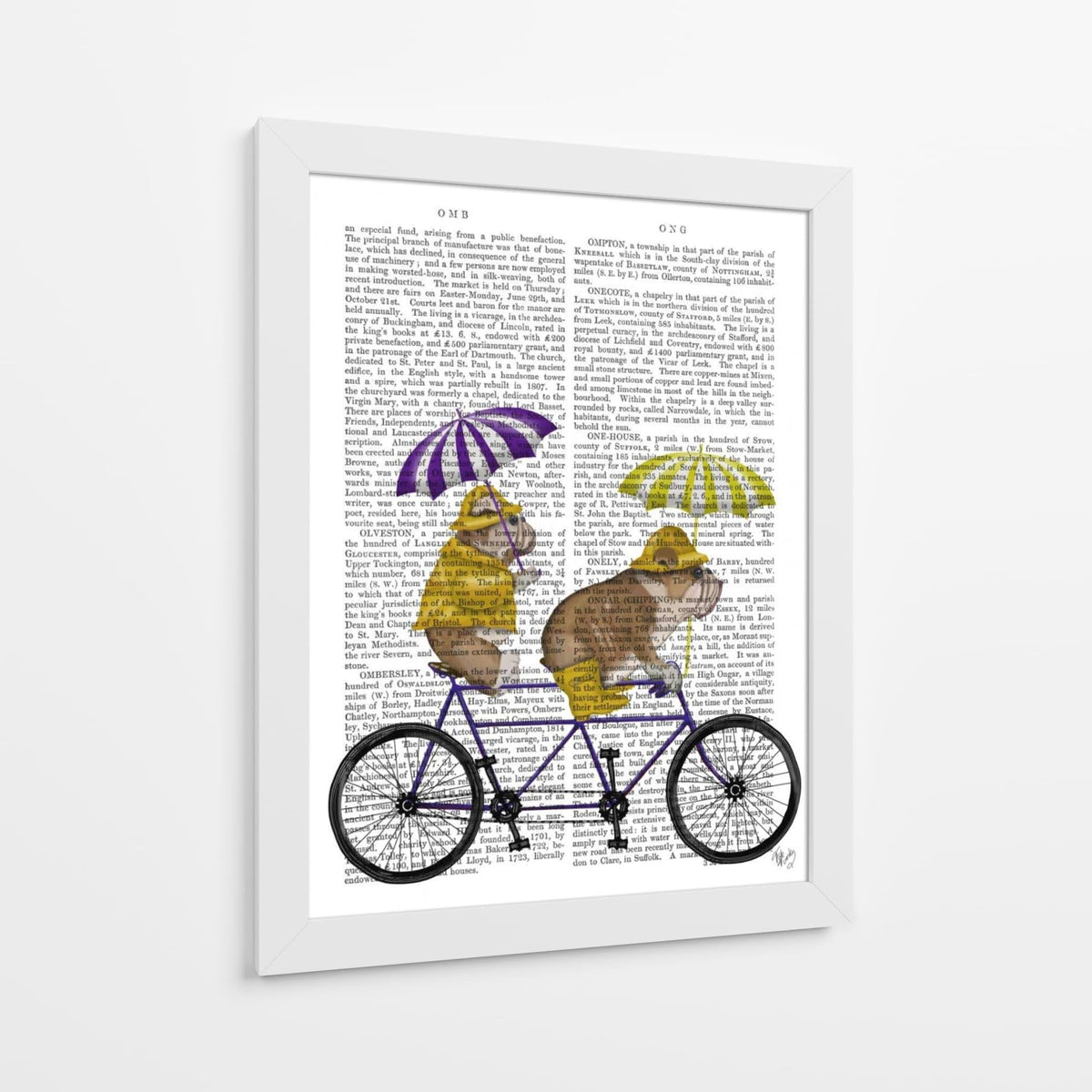 Canvas Lab | English Bulldog Tandem by Fab Funky | 30 x 40 in | Canvas Print Wall Art | Animals, Dogs, Nature, Whimsical | Wall Decor for Bedroom, Living Room or Office