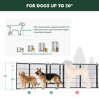 FXW Instant Dog Playpen with RV Step Grid for RV Camping, 40"H, 32 Panels