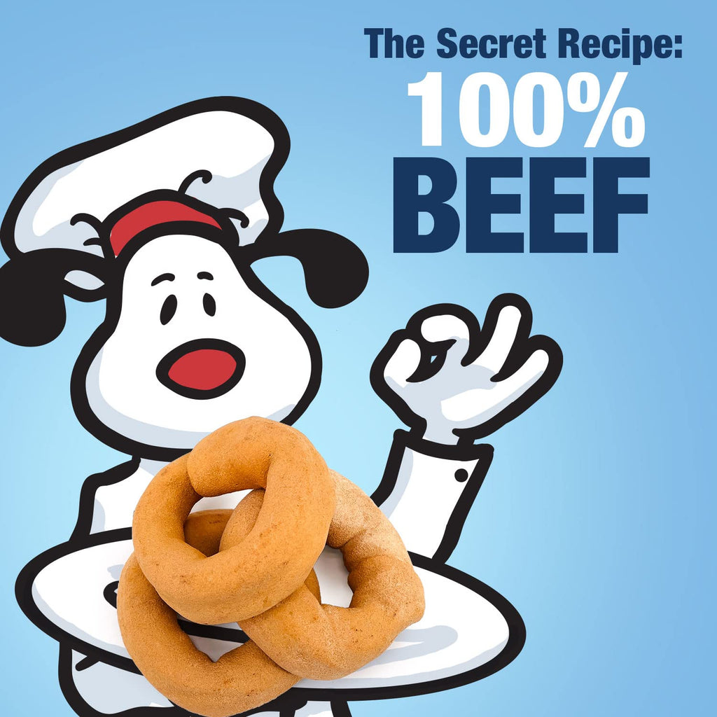 ValueBull USA Beef Rawhide Donut Ring Dog Chews, 200 Count