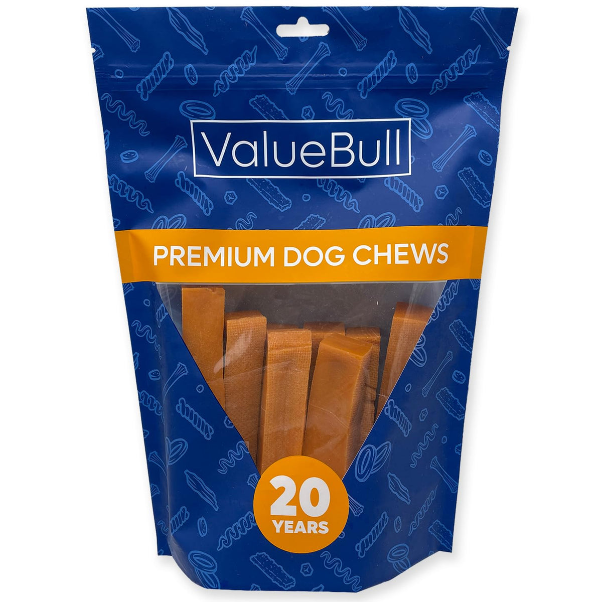 ValueBull Himalayan Yak Cheese Dog Chews, Mint, Large, 100 Count