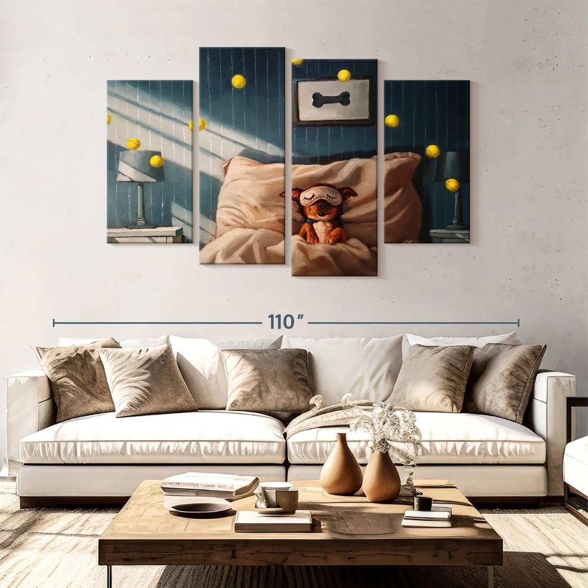 Elephant Stock Bentley's Dream 4-Piece Canvas Wall Art 84"x54"
