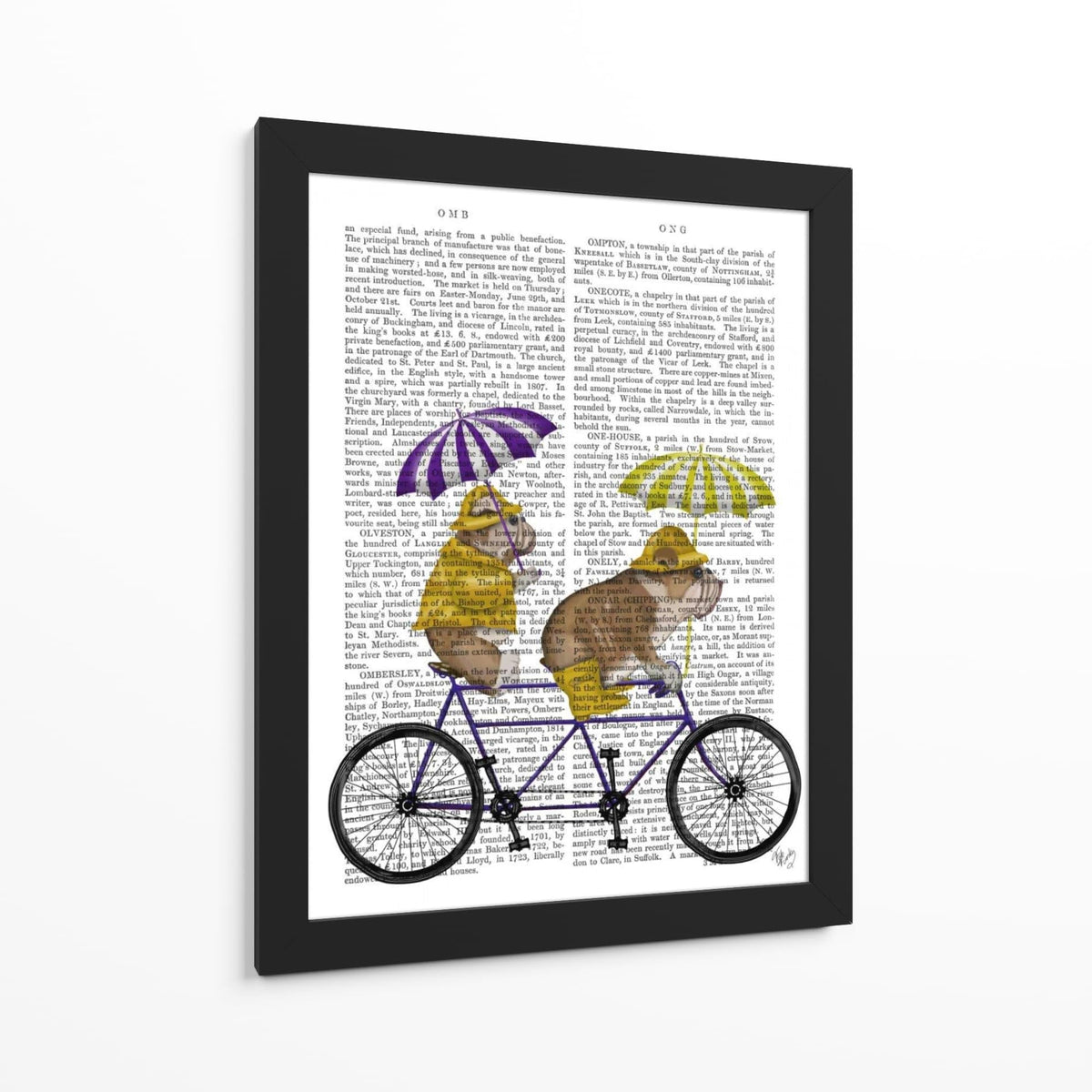 Canvas Lab | English Bulldog Tandem by Fab Funky | 30 x 40 in | Canvas Print Wall Art | Animals, Dogs, Nature, Whimsical | Wall Decor for Bedroom, Living Room or Office