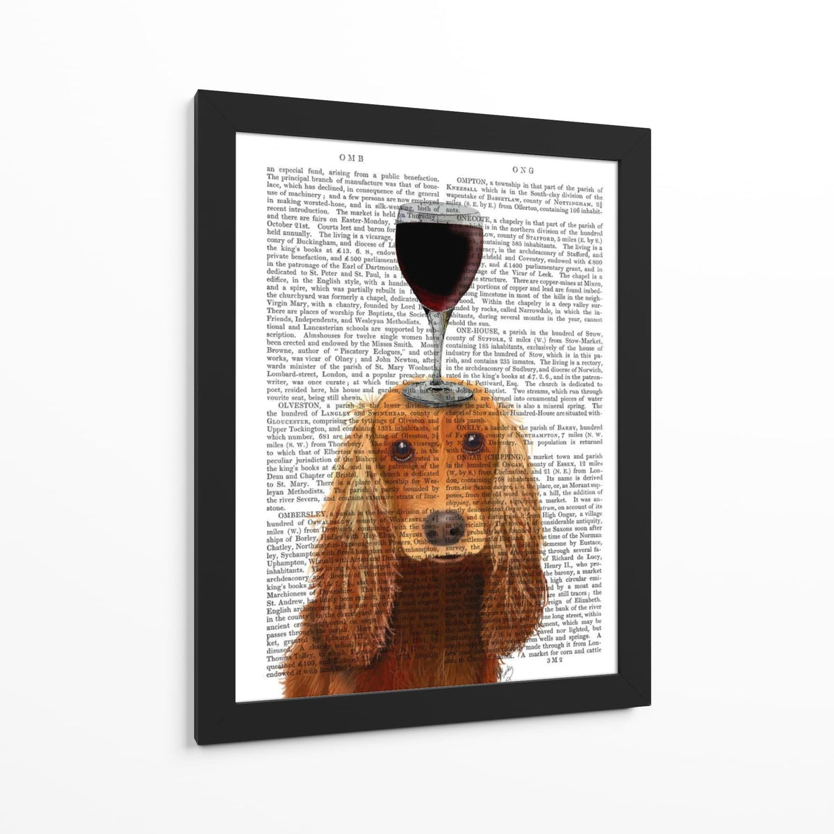 Canvas Lab | Dog Au Vin, Cocker Spaniel by Fab Funky | 30 x 40 in | Canvas Print Wall Art | Animals, Dogs, Nature, Whimsical | Wall Decor for Bedroom, Living Room or Office
