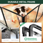 FXW AuraSpace Pro Acrylic & Wire Dog Playpen with Divider, 32"H, 12 Panels