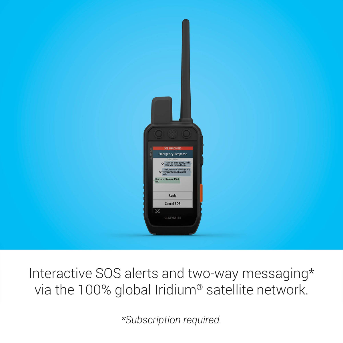 Garmin Alpha 200i Dog Tracking Handheld, Utilizes inReach Technology, Sunlight-readable 3.6" Touchscreen (010-02230-50)