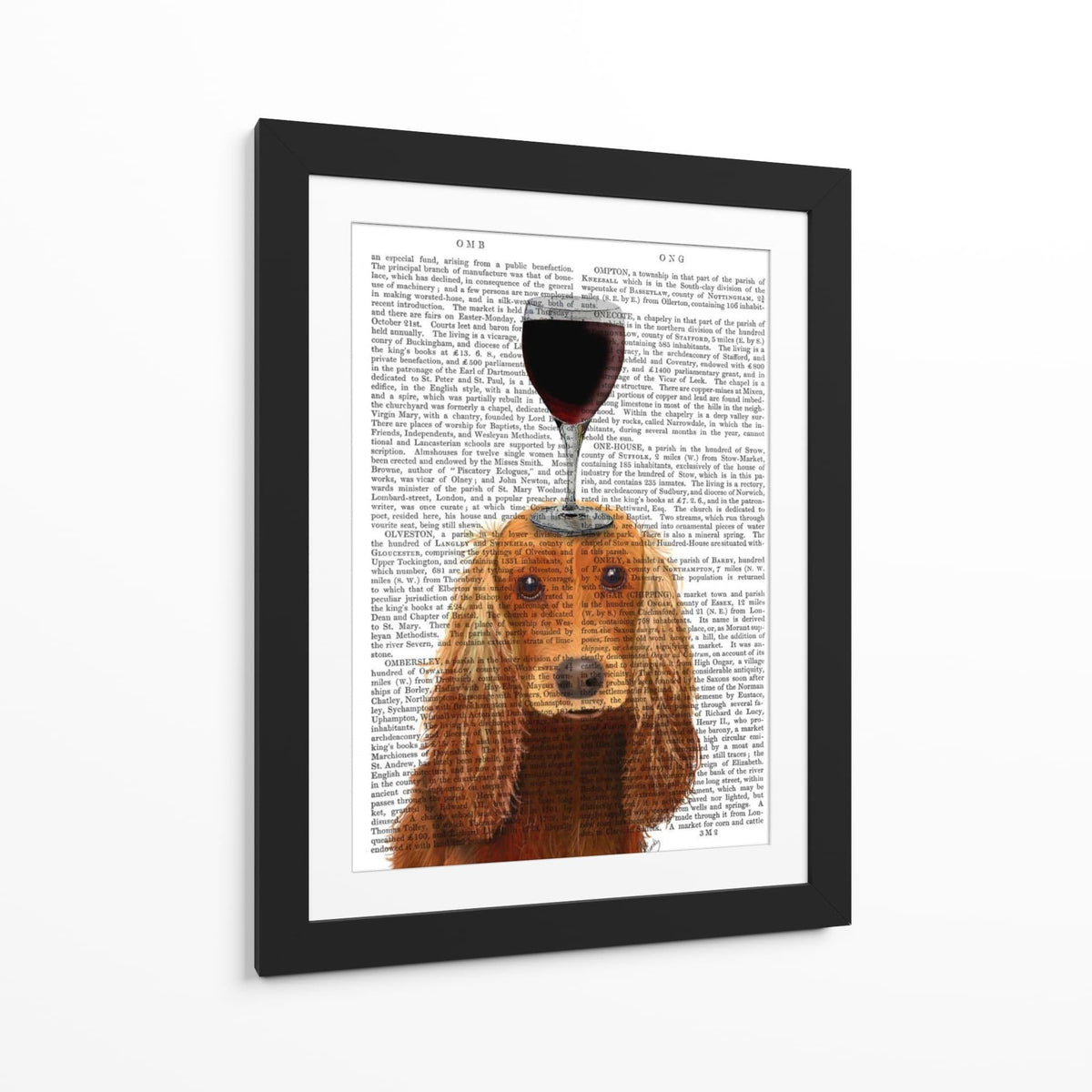 Canvas Lab | Dog Au Vin, Cocker Spaniel by Fab Funky | 30 x 40 in | Canvas Print Wall Art | Animals, Dogs, Nature, Whimsical | Wall Decor for Bedroom, Living Room or Office