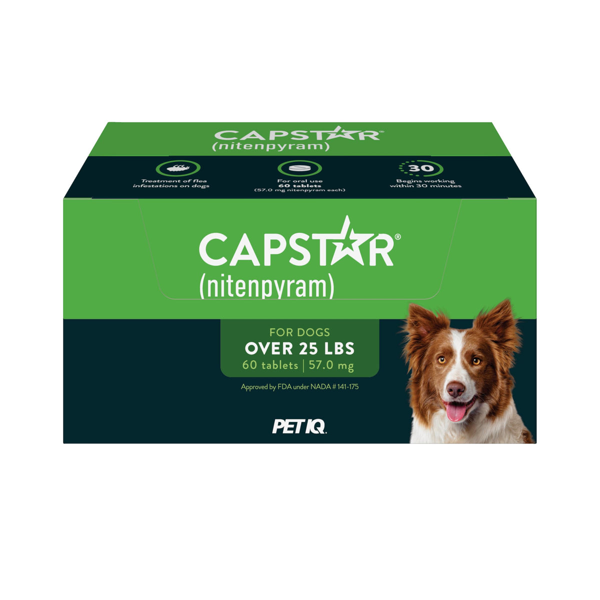Capstar (nitenpyram) Fast-Acting Oral Flea Treatment for Dogs Over 25 lbs