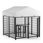LOVMOR 10' x 8' Outdoor Dog Kennel with Roof for Large Dogs