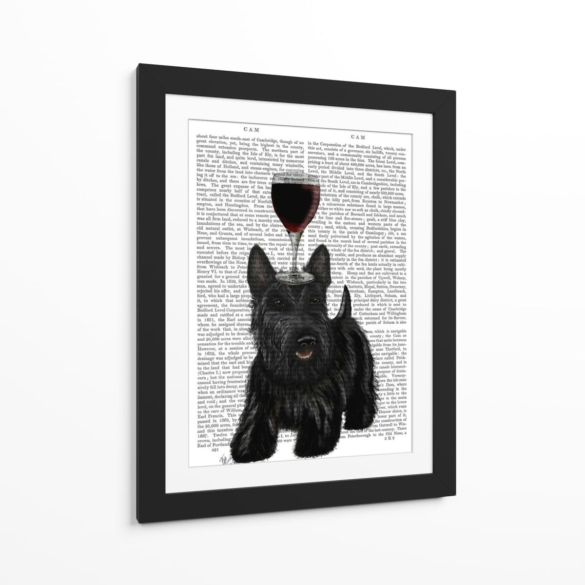 Canvas Lab | Dog Au Vin, Scottish Terrier by Fab Funky | 30 x 40 in | Canvas Print Wall Art | Animals, Dogs, Nature, Whimsical | Wall Decor for Bedroom, Living Room or Office