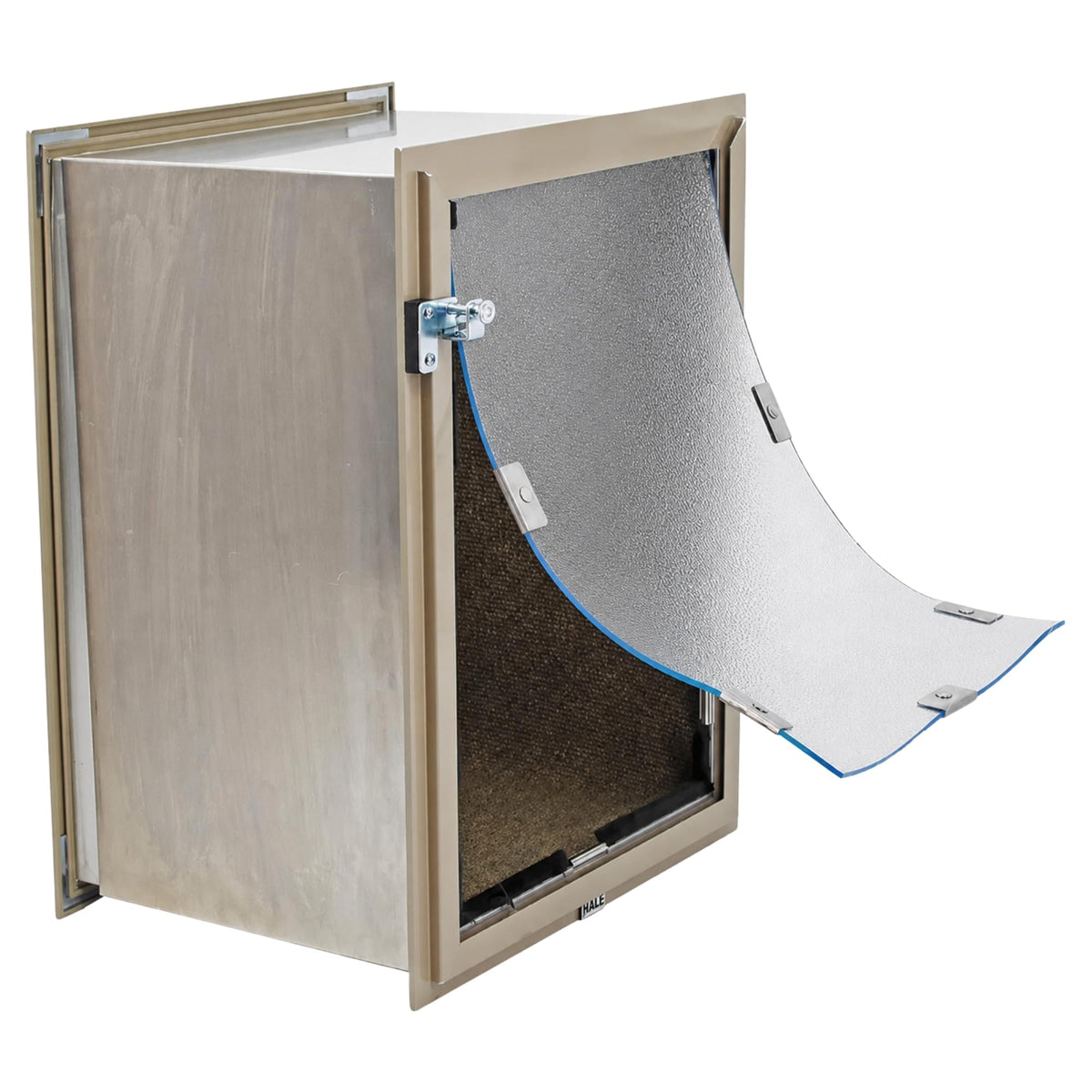 Wall Model | Cat & Dog Doors | Adjustable Tunnel Fits Up to 10" Wide Walls | Energy Efficient Double Vinyl Flaps | Locking Security Cover | Skilled Install Required | Steel Corners | Hale Pet Door