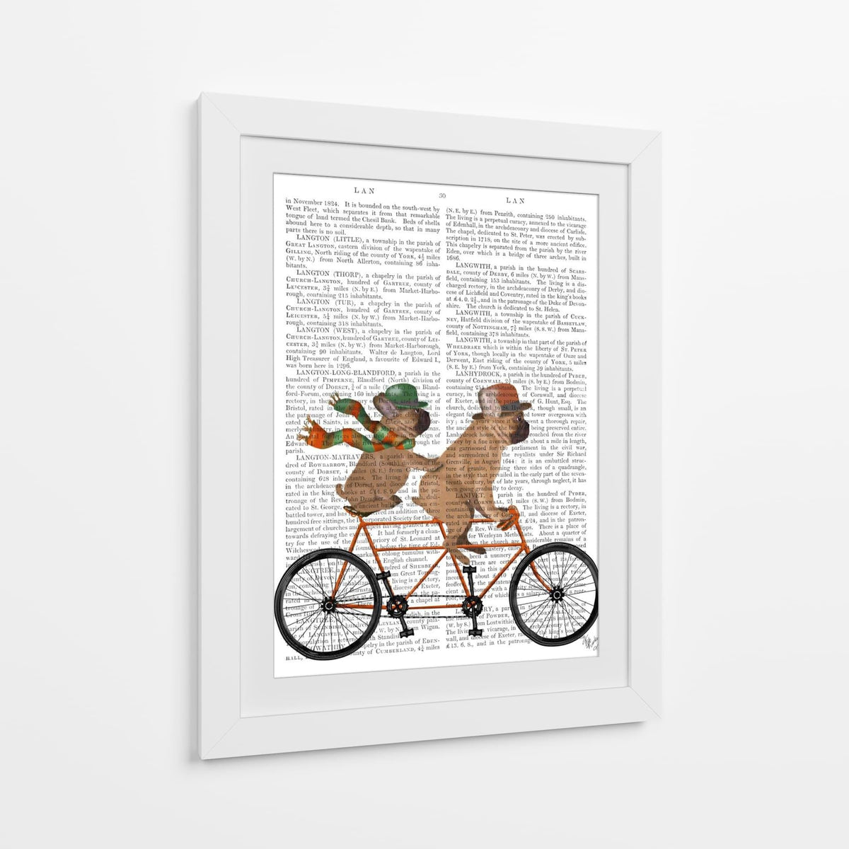 Canvas Lab | French Bulldog Tandem by Fab Funky | 30 x 40 in | Canvas Print Wall Art | Animals, Dogs, Nature, Whimsical | Wall Decor for Bedroom, Living Room or Office