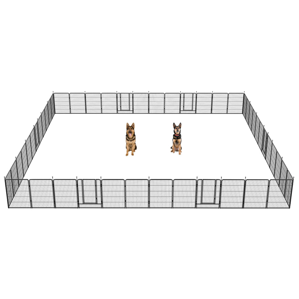 FXW Instant Dog Playpen with RV Step Grid for RV Camping, 40"H, 32 Panels