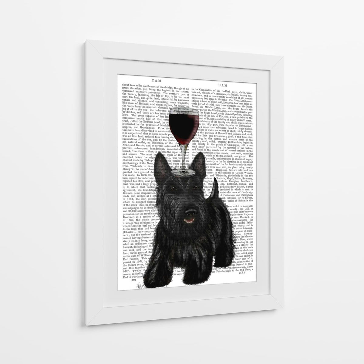 Canvas Lab | Dog Au Vin, Scottish Terrier by Fab Funky | 30 x 40 in | Canvas Print Wall Art | Animals, Dogs, Nature, Whimsical | Wall Decor for Bedroom, Living Room or Office