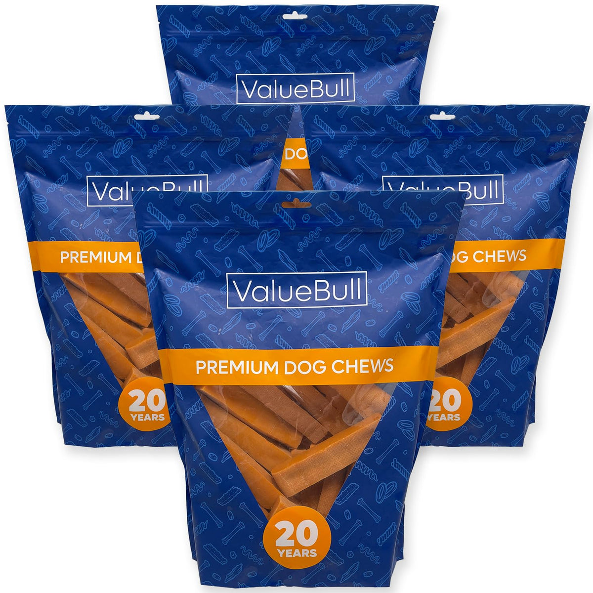 ValueBull Himalayan Yak Cheese Dog Chews, Mint, Large, 100 Count