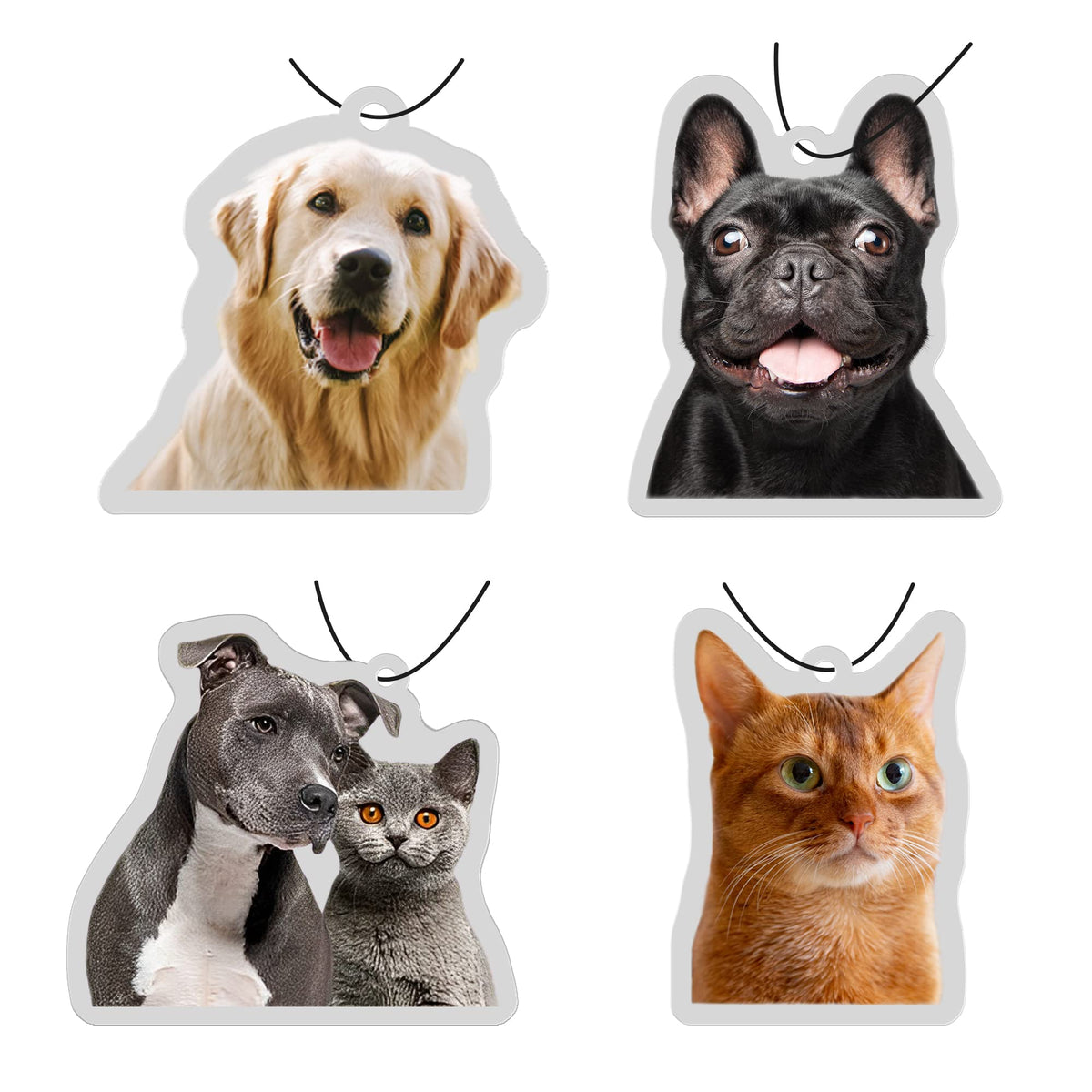 300PCS Personalized Pet Portrait Car Air Fresheners Bulk Dog Photo Air Fresheners Cat Car Decor Accessories Pet souvenir gift Scents Air Freshener Custom Bulk Items for Pet Lover (option 6:300pcs)
