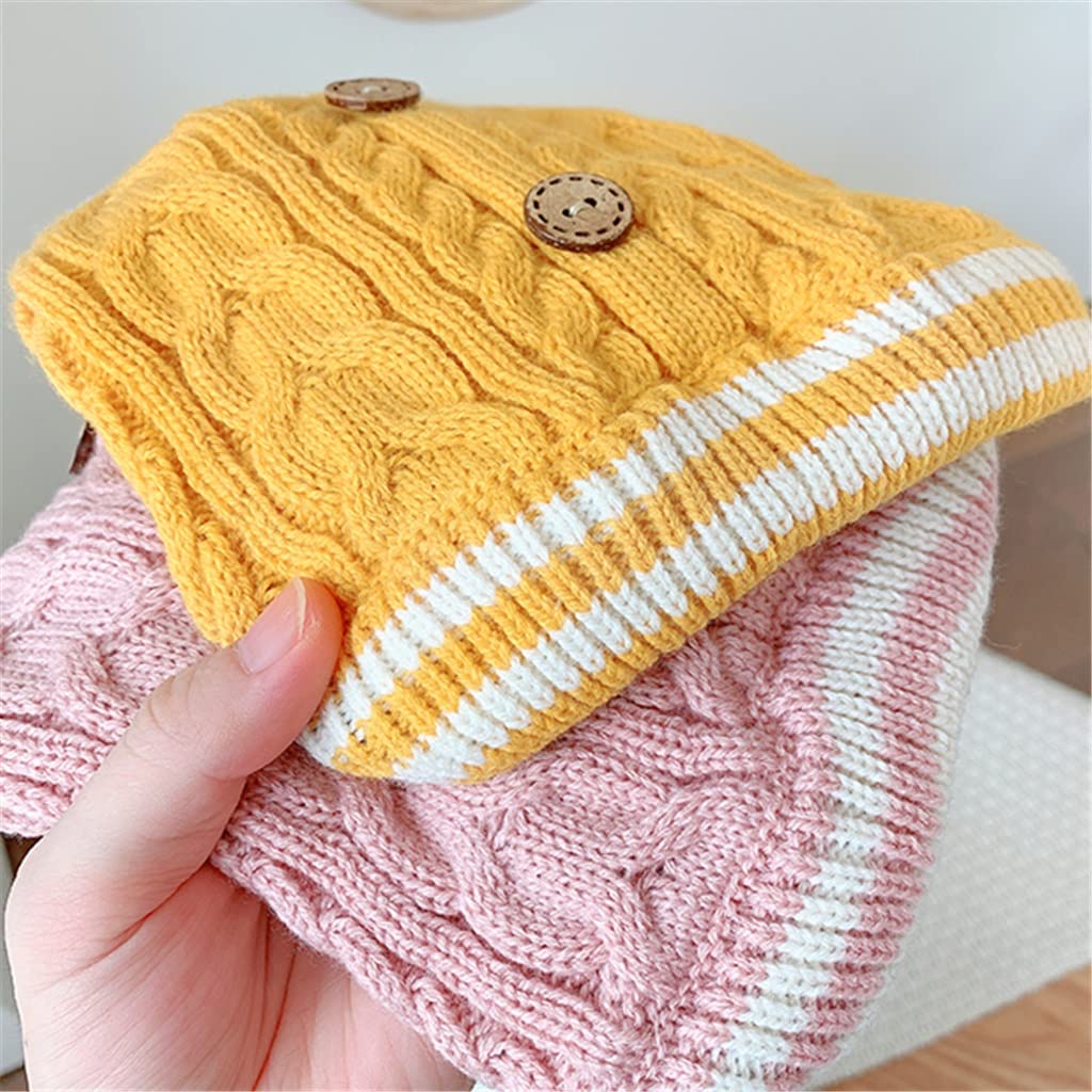 Dog Sweater Winter Pug Clothes French Bulldog Clothing Poodle Bichon Schnauzer Dog Outfit Coat Dropshipping Pet Costume Apparel (Yellow M code)