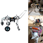 2 to 132 Lbs Animal Exercise Wheelchair for Dog, Large Medium Small Size Pets Cart with Front and Back Wheels, Recover Mobility Rehabilitation Brace (Size : Size XXL)