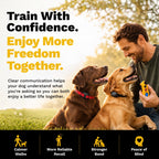 Educator EZ-902 E Collar for Dog Training with Remote - 1/2 Mile Range, Waterproof, 256 Blunt Stimulation Levels, Tone or Vibration Mode, Night Light for Small, Medium & Large Dogs (2 Dogs)