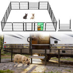 FXW Instant Dog Playpen with RV Step Grid for RV Camping, 40"H, 32 Panels