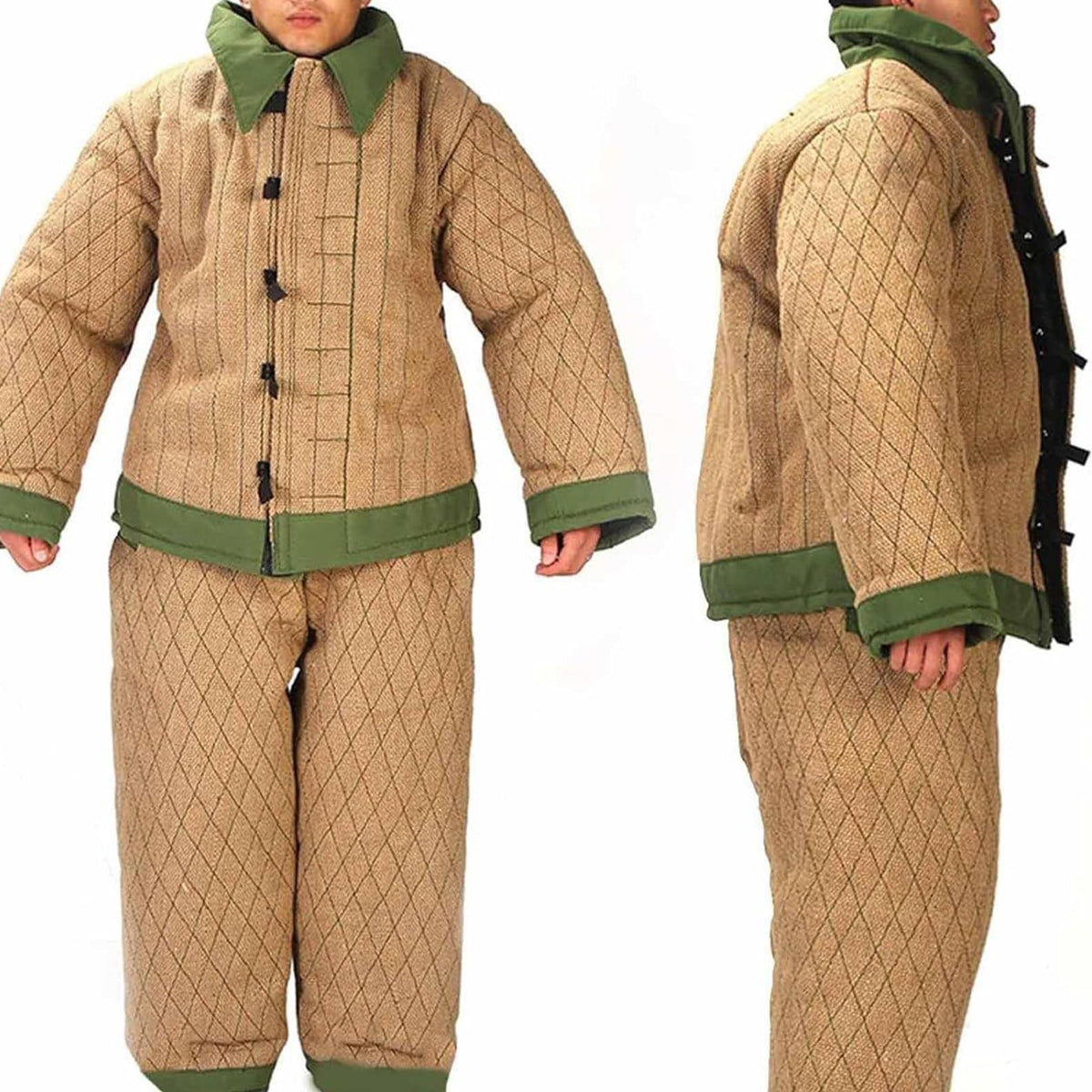 Dog Training Protective Clothing, Small Medium-Sized Dog Outdoor Anti-bite Body Protective Clothing (Beige)