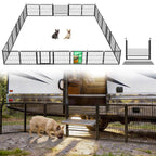 FXW Instant Dog Playpen with RV Step Grid for RV Camping, 40"H, 32 Panels