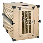 K9 Kennel Boss - Heavy Duty Fully Collapsible Powder-Coated Aluminum Dog Crate - Medium (Gray)