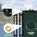 UPGRADE 8'X255'Customized Privacy Fence Cover – UV Resistant HDPE Mesh for Dog Kennels, Job Sites, Commercial Fence, Backyard Dark Green