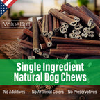 ValueBull USA Beef Collagen Sticks, 6 Inch Super Jumbo Chews, 200 Count