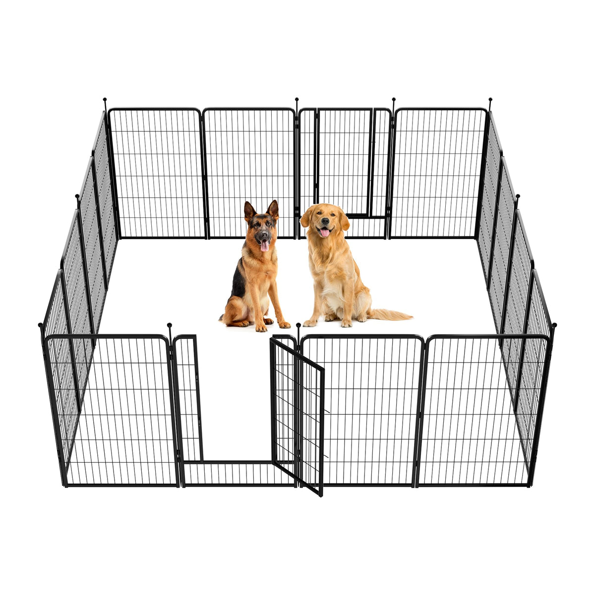FXW Instant Dog Playpen with RV Step Grid for RV Camping, 40"H, 32 Panels
