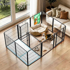FXW AuraSpace Pro Acrylic & Wire Dog Playpen with Divider, 32"H, 12 Panels