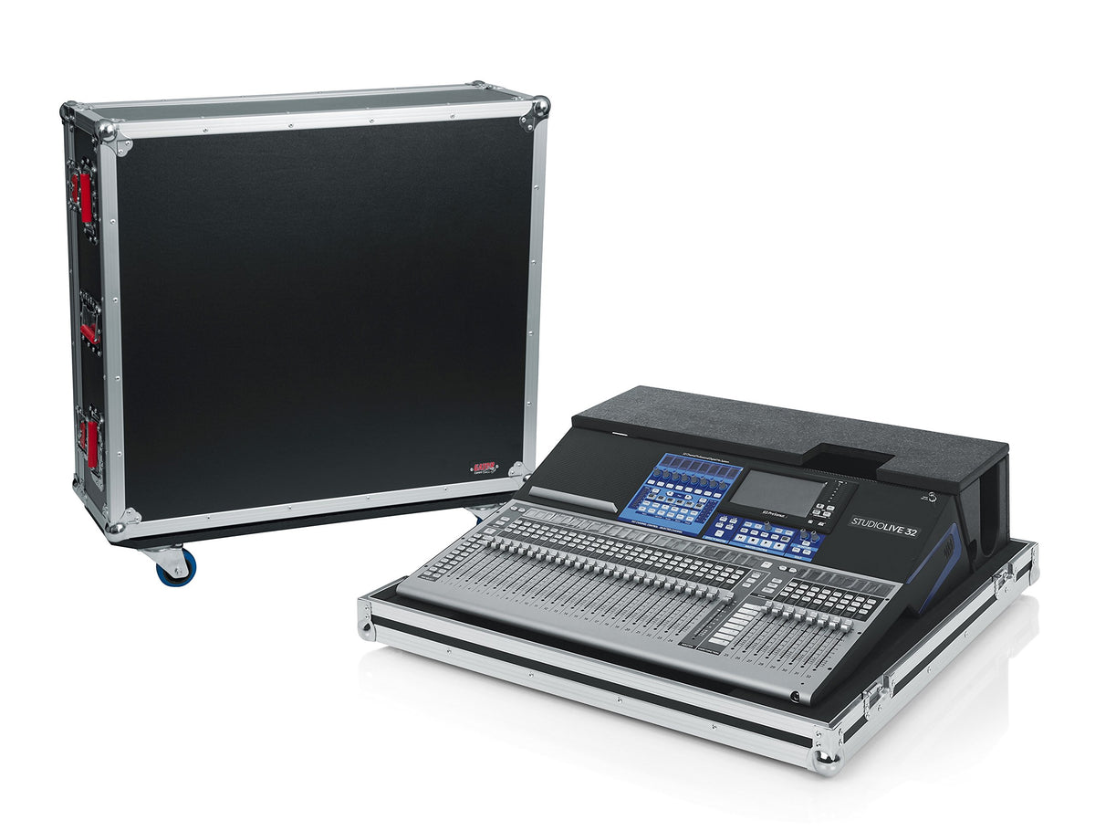 Gator Cases G-TOUR ATA Style Road Case - Custom Fit for Presonus Studio Live 32 Series III Mixer with Dog House and Heavy Duty 4" Casters;(G-TOURPRESL32III)