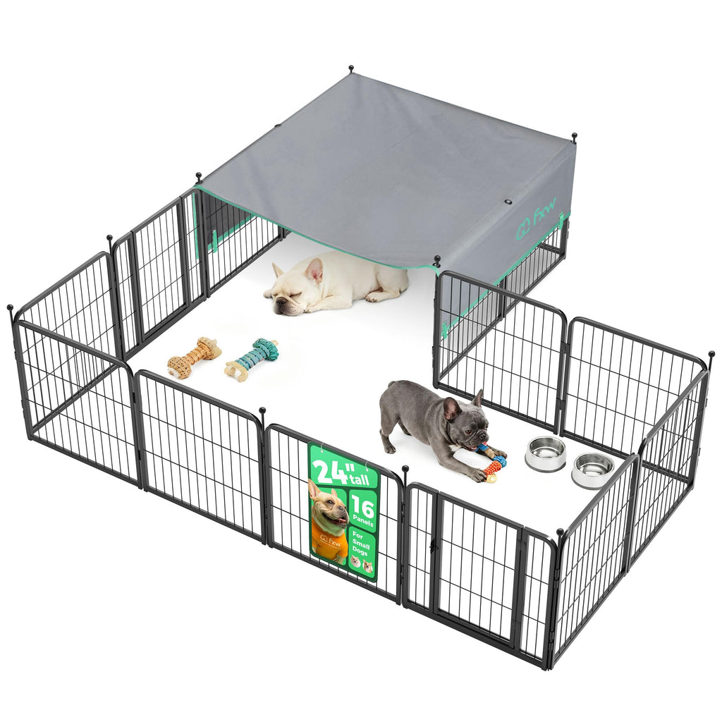 FXW Instant Dog Playpen with RV Step Grid for RV Camping, 40"H, 32 Panels
