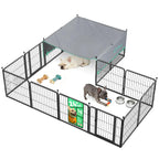FXW Instant Dog Playpen with RV Step Grid for RV Camping, 40"H, 32 Panels