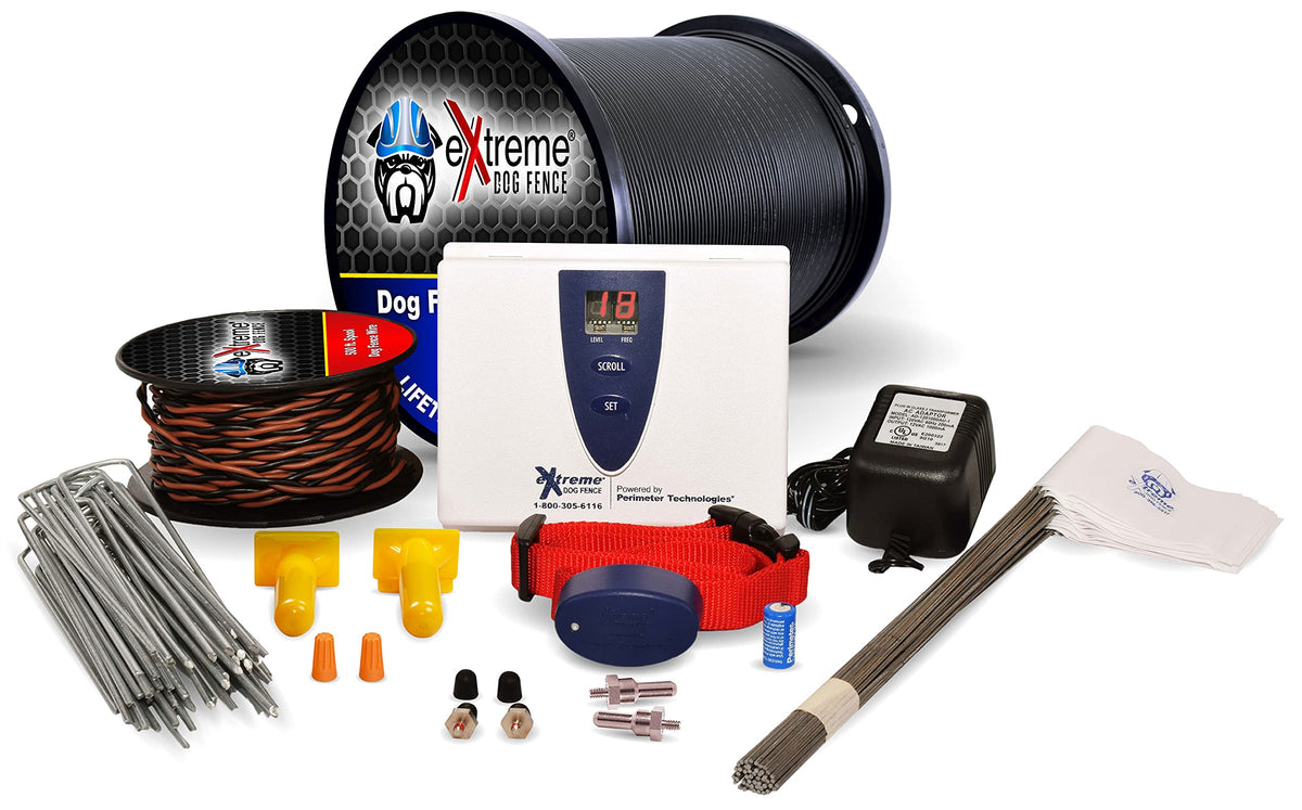 Underground Electric Dog Fence Kit, Pro Grade, 1-Dog, 1000 ft, DIY Install