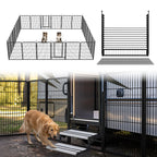 FXW Instant Dog Playpen with RV Step Grid for RV Camping, 40"H, 32 Panels