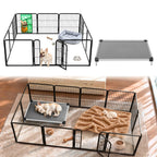 FXW AuraSpace Pro Acrylic & Wire Dog Playpen with Divider, 32"H, 12 Panels