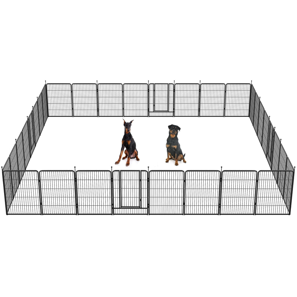 FXW Instant Dog Playpen with RV Step Grid for RV Camping, 40"H, 32 Panels
