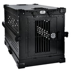 K9 Kennel Boss - Heavy Duty Fully Collapsible Powder-Coated Aluminum Dog Crate - Medium (Gray)