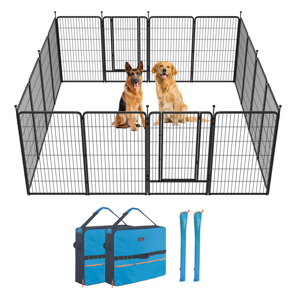 FXW Instant Dog Playpen with RV Step Grid for RV Camping, 40"H, 32 Panels