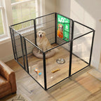FXW AuraSpace Pro Acrylic & Wire Dog Playpen with Divider, 32"H, 12 Panels