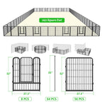 Garden Fence with Gate Metal Fencing Outdoor for Yard, 32in x147ft 64 Panels Outdoor Dog Fence Temporary Fence for Dogs Outside, Rustproof Garden Fencing Flower Bed Edging for Patio