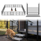FXW Instant Dog Playpen with RV Step Grid for RV Camping, 40"H, 32 Panels