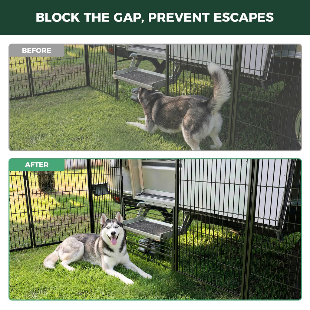 FXW Instant Dog Playpen with RV Step Grid for RV Camping, 40"H, 32 Panels
