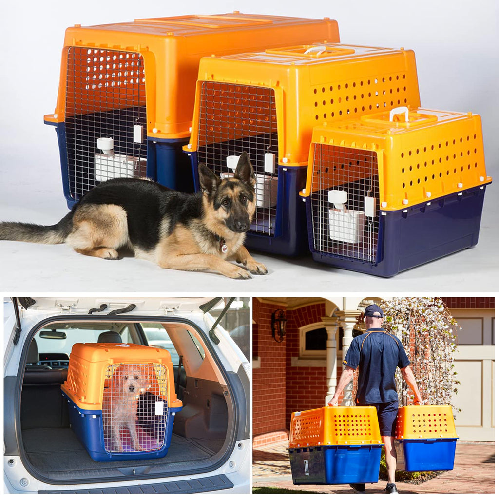 Pet Crate - Durable, Heavy Duty Dog Cat Kennel, Airline Approved Pet Carrier, Pet Palace Dog Kennel, Travel Dog and Cat Crate for Large Dogs Indoor or Outdoor, 7 Sizes