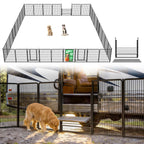 FXW Instant Dog Playpen with RV Step Grid for RV Camping, 40"H, 32 Panels