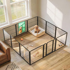 FXW AuraSpace Pro Acrylic & Wire Dog Playpen with Divider, 32"H, 12 Panels