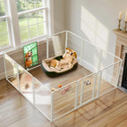 FXW AuraSpace Pro Acrylic & Wire Dog Playpen with Divider, 32"H, 12 Panels