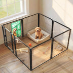 FXW AuraSpace Pro Acrylic & Wire Dog Playpen with Divider, 32"H, 12 Panels