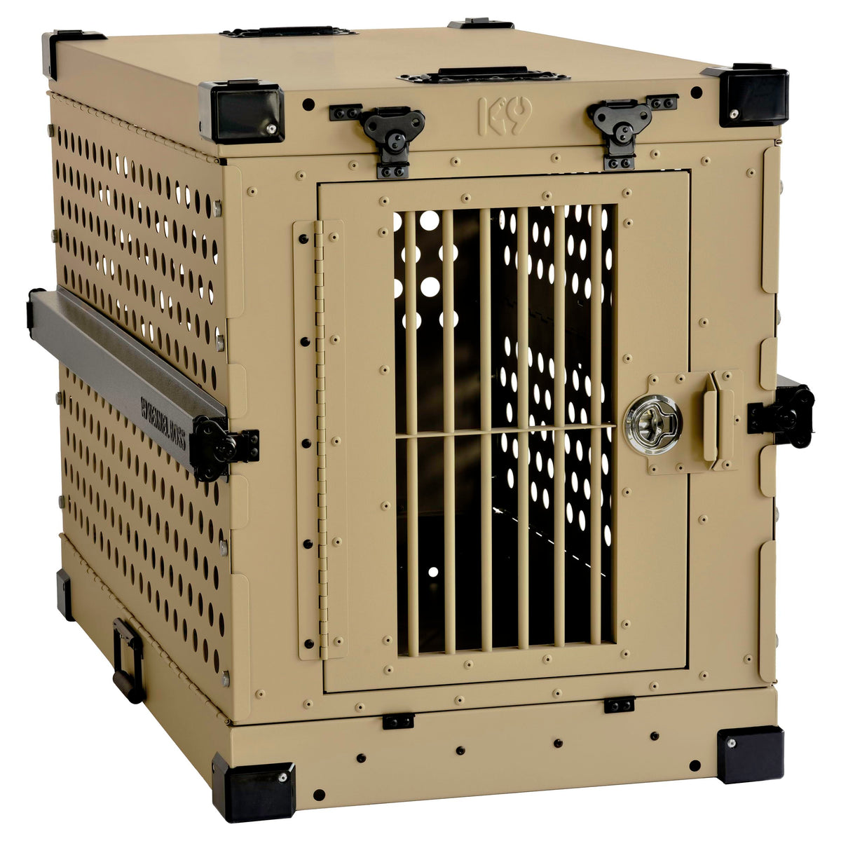 K9 Kennel Boss - Heavy Duty Fully Collapsible Powder-Coated Aluminum Dog Crate - Medium (Gray)